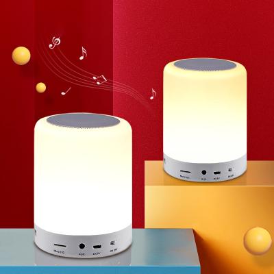 China EZCast 2021 New Arrivals Tooth USB OEM Speaker Mini Speaker Smart Pat Light Colorful LED Night Light Portable Wireless Blue Sound Music for sale