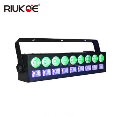 China Stage DJ Halloween Club Nightclub Design Disco Party Linear Purple Strobe Bar 9x3w Rgbw 4in1 Dmx UV Wash Led Black Wall Washer Lightd for sale