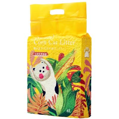 China Cats Factory OEM ODM Buy Miao Xiao Wang 6L 2.4KG Yellow Corn Flavor 2.0 Tofu Cat Litter Cat Sand for sale