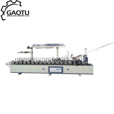 China Hotels Cold PVC Paper Veneer Glue Profile Wrapping Machine for sale