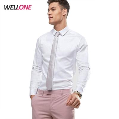 China Guangzhou Anti-pilling Long Sleeve 65% Polyester 30% Cotton 3% Spandex High Quality Soft White Buttons Formal Suit for sale