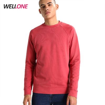 China Anti-pilling high quality French crewneck 100% Terry custom make your design print plain mens blank red hoodies and sweatshirts for sale