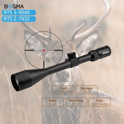 China Aircraft-grade BOSMA-RTS 3-9x40 long sight scope optics accessories sight scope aluminum eyerelief long for sale