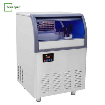 China Hot Selling Commercial Crescent Ice Maker Machine Commercial 128kg Per Day Stainless Steel Moon Shape Ice Machine for sale