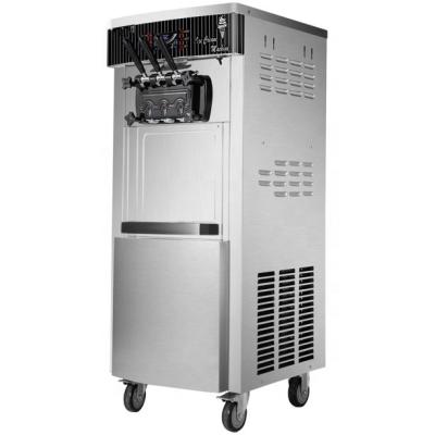 China High Quality Commercial Frozen Food Factory Soft Ice Cream Machine 3 Flavors Prechilling Overnight Automatic Clean Ice Cream Maker for sale