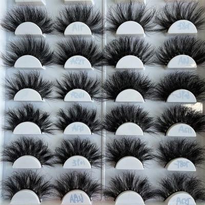 China Free Sample New Product Thick Private Label 25 mm Eye Lashes 3d Siberian Mink 25mm Eyelashes for sale