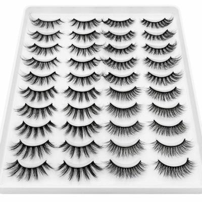 China Wholesale Different Natural Soft Synthetic Mink Eye Lashes Natural 3d Faux Silk Eyelashes for sale