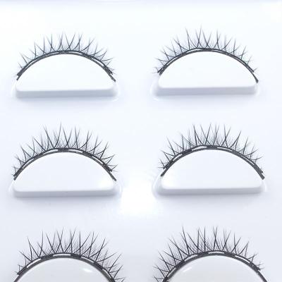 China No Glue New Water Stick Eyelashes Natural/Dense Water Melt False Eyelash Pairs Round Box False Eyelashes for sale