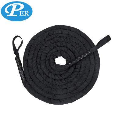 China Portable Battle Ropes Good Elasticity Durable Fitness Power Training Rope With Collar for sale