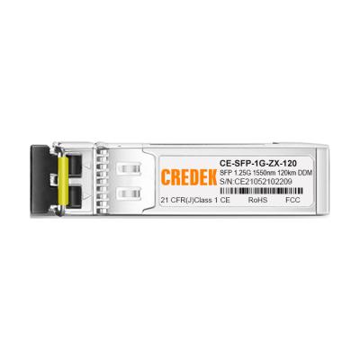 China FTTX FTTB FTTH 1.25g SFP Transceiver 1550nm 120km LC SFP Module with cheap price for sale