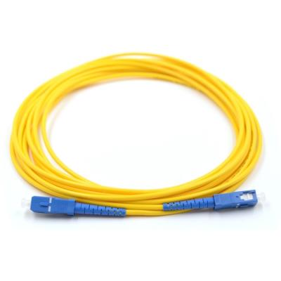 China FTTX FTTH SC/UPC SM SX Single Mode 9/125 3.0mm Fiber SC to SC Simplex SM OS2 Patch Cable for sale