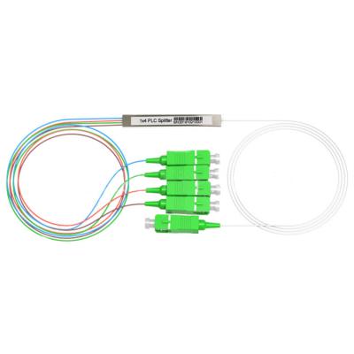 China Wholesale Free Sample 1x4 Fiber Optic Connector Steel Tube PLC Splitter CE-PLC-1X4-SCAPC for sale