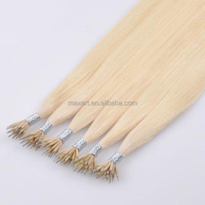 China 100% Nano Silky Straight Wave Ring Tip Hair Extensions 1g/s Silky Straight Remy Human Hair for sale