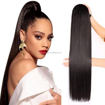 China U-tip hair straight hair ponytail 2 clips in ponytail hair extensions straight hair drawstring ponytail for ladies for sale