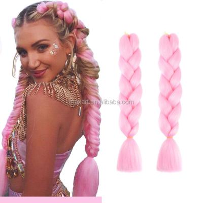 China Factory Price Wholesale Cheap Super Braid Hair Synthetic Hair Jumbo Braiding Hair Extension - Single Color for sale