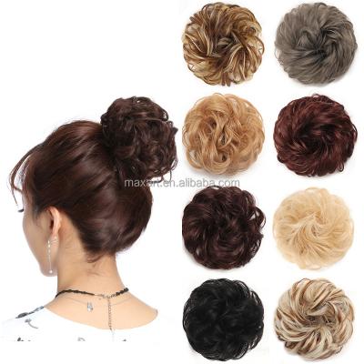 China Synthetic Hair Scrunchies High Temperature Messy Wigs Synthetic Hair Donut Updo Hair Pieces Donut Hair Bun Extensions For Women Girls for sale