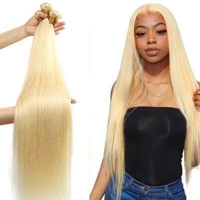 China Cheap Russian Raw Jerry Curl 613 Blonde Hair Bundles, Raw Virgin 613 Hair, Long Silky Blonde Brazilian Hair for sale