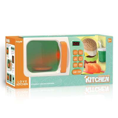 China ABS Battery Operated Game House Simulation Microwave Kitchen Toys For Children for sale