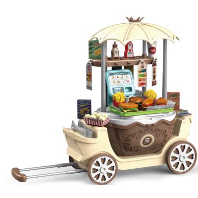 China BSCI Audi Supermarket Home Set Pretend play kicthen for Kids Princess Carriage Bed Mini Fast Food Truck Toy 91*39*125CM 0.015CBM for sale