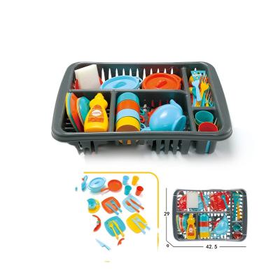 China Plastic Kindergarten Children's Toy Tea Cup Food Kitchen Toy Set Durable Toy Dish Set for sale