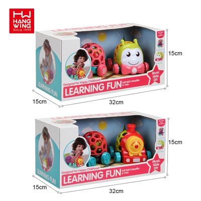 China Funny Educational Toy Hot Selling Baby Educational Toy Shape Cartoon Animal Car With Healthy Soft Chocalho Macio And Rattle&Teether De Carro De Mordedor Car for sale