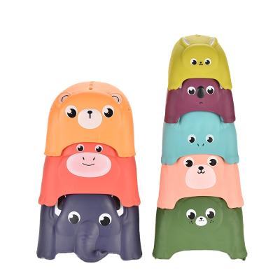 China 2021 Hot Toy Children's Baby Hewan Animal Stacking Toys Educational Children Kids Interlocking Toys Cups Early Educational susun Intelligent Mainan for sale