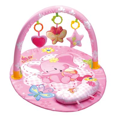 China Gym Educational Infant Sleep Activity Toy Baby Mat Round Floor Fitness Crawling Blanket with Hanging Rattles Toys Baby Care Play Mat for sale