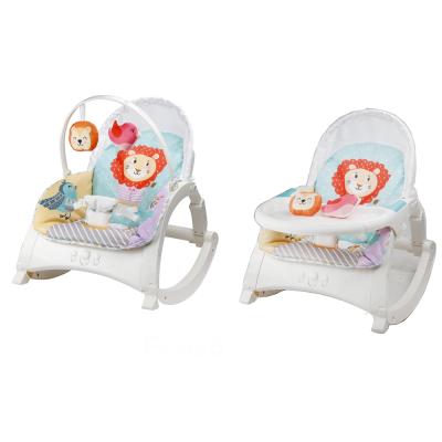 China Traditional Comfy Fabric Seat Baby Chair 2 in 1 Baby Toys Rocking Chair Kids Eating Food Baby Plush Chair for sale