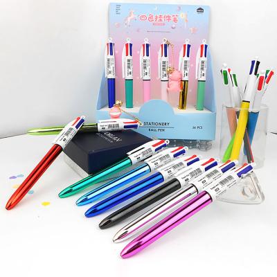 China Agriculture Classic 4 Color Pen Function Advertising Ballpoint Pen BIC 4 Color Promotional Pens for sale