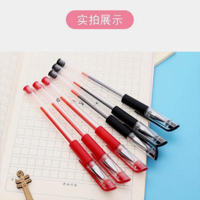 China SAH-E GIFTS China Top Selling Product Office Normal School Use Clear Black Red Ink Plastic Ballpoint Pen for sale