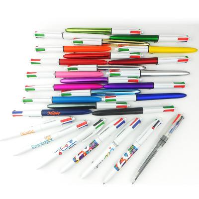 China Wholesale Promotional 4 Colors Unicorn Pen Free Samples Plastic Multi Colored Pen With Custom Logo for sale