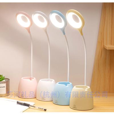 China Fashion\Comfortable Filling\Durable Bendable Eye Protection Pen Container Table Lamp LED USB Touch Desk Lamp Learning Night Light Learning Pen Holder Lamp for sale