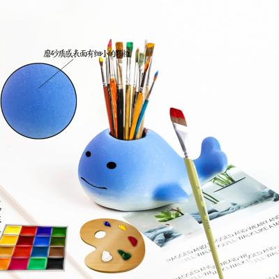 China Creative agriculture whale shape pen holder / dolphin pen holder suitable for oil brush brush holder / dolphin whale flower pot for sale