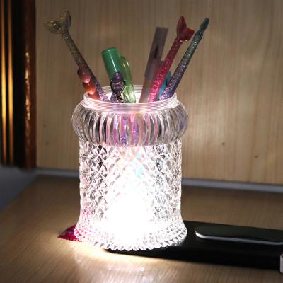 China Post-modern Light Electric Lamp Shades Bedroom Atmosphere Desk Lamp Shape Acrylic Transparent Crystal Lamp Shade for sale