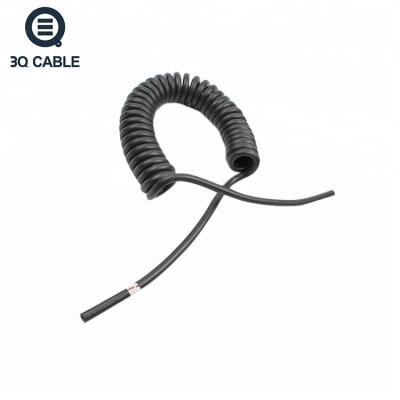 China Other high quality retractable TPU cable spiral spring power coiled xlpe insulation cables for sale