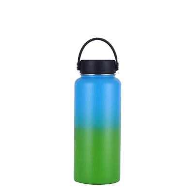 China Wholesale Portable 32oz Double Wall Stainless Steel Sports Water Bottle Gym Training Viable Custom Vacuum Flask With Plastic Rope for sale