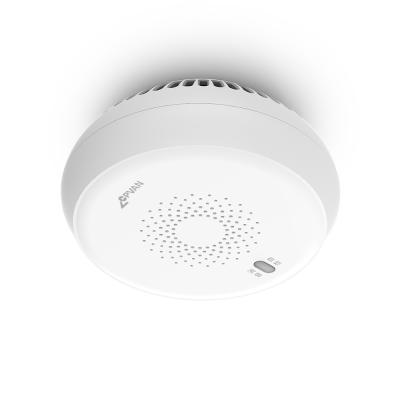 China 10 Year ZigBee Remote Control Battery Operated Smoke Detector Fire Alarm System Wireless Smoke Detector for sale