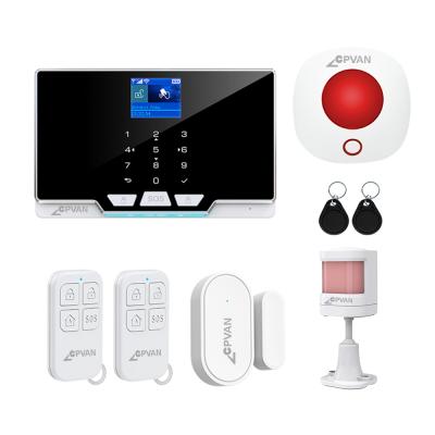 China PIR Sensor Wireless WIFI GSM Door Protection GSM Alarm System Home Security Home Protection Alarm System for sale