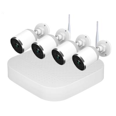 China 1080p motion detection security system kit 4ch wifi cctv two way audio waterproof wireless camera with nvr for sale