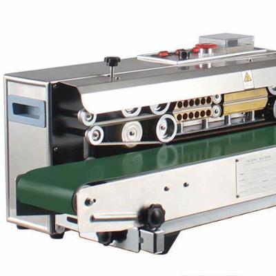 China Continuous Food Sealing Machine Aluminum Foil Bag Film Packaging Machine Mask Packing Bag Sealing Machine for sale