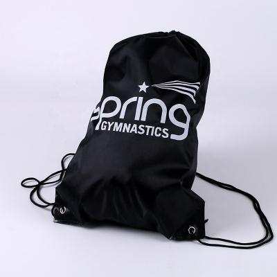 China Custom 100% Eco Friendly Drawstring Bag Eco Printed Waterproof 210D Polyester Sport Travel Drawstring Bag for sale