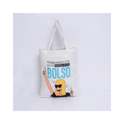 China Natural Eco-friendly Canvas Tote Bag Promotional With Logo Tote Bag Cotton Shopping Bags for sale