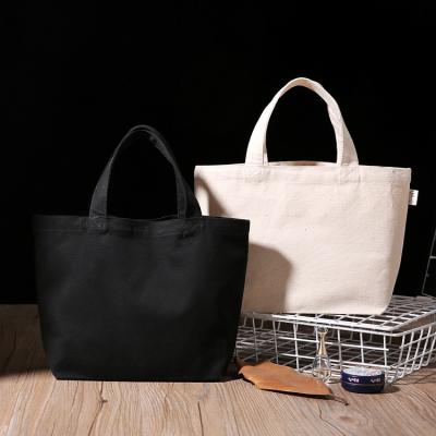 China Promotion Pleat Lunch Shopping Cotton Library Natural Canvas Tote Custom Small Bag Canvas for sale