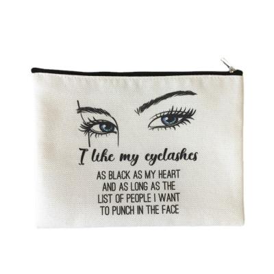 China Natural Soap Pouch Printed Makeup Tote Bags Cotton Fabric Universal Canvas Work Bag for sale