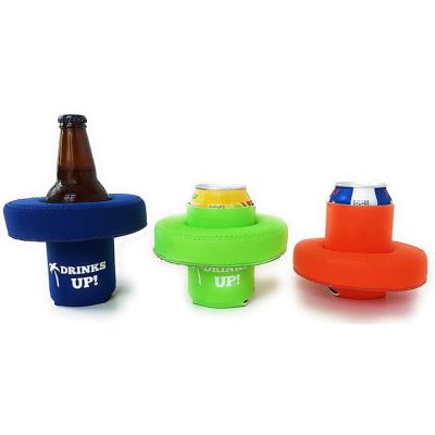 China Neoprene Floating Stubby Holder Beer Can Cooler Holder Insulated Swimming Float Pool for sale