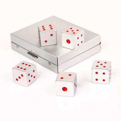 China Luxury Polished Durable Portable Square Dies Wholesale Custom Game Aluminum Alloy Dies for sale