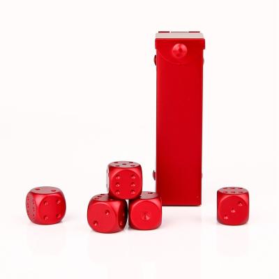 China Original Bestselling Game Standard Durable Dice Aluminum Alloy Rounded Metal Texture Dies for sale