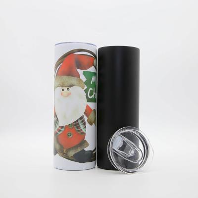 China 2021 Sustainable New Arrival 20oz 30oz Sublimation Straight Blanks Slim Stainless Steel Tumbler With Lid And Straw for sale