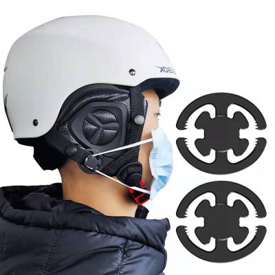 China Hold Facemask On Helmet Amazon Hot Selling Helmet Clip 1 Pair Anti-Slip Facemask Ear Extension Hook Supplement For Ski Helmet Masking Holder Accessories for sale