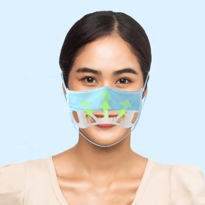 China Stand up facemask on corner frame masks 3D food grade silicone children helmet face mask holder soft inner mask support for sale